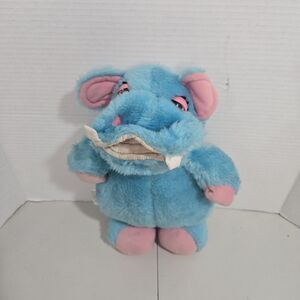 Vintage 1979 Romper Room Blue Hippopotamus Plush Stuffed Animal Super Rare